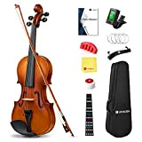 Vangoa 1/4 Violino Acustico in Legno Concerto Violin per Principianti Studenti o Bambini Un Quarto Violin Set con Kits per ...