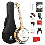 Vangoa Banjo 5 Corde Con Anello Tono, Kit Per Principianti Mini Banjo Da 28 Pollici, Piccolo Banjo Portatile a 5 ...