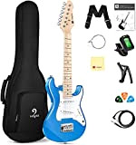 Vangoa Chitarra elettrica per bambini, kit di base per chitarra elettrica da 30 pollici per principianti con sintonizzatore digitale, capotasto, ...