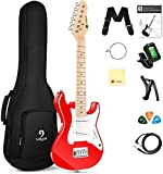 Vangoa Chitarra elettrica per bambini, kit di base per chitarra elettrica da 30 pollici per principianti con sintonizzatore digitale, capotasto, ...