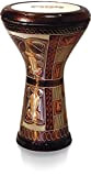 Vatan 3012 - Derbouka egiziana con stampa stile madreperla, misura Grande, diametro: 22 cm, colore: argento