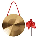 Vesaneae Gong Strumento a Percussione in Rame 15 cm, Strumento a Percussione da Cappella, Tam Tam Gong Tradizionale Strumento a ...