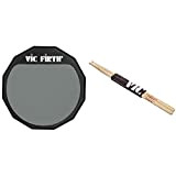 Vic Firth Single Sided Practice Pad6 inch & American Classic Hickory Extreme 5A