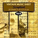 Vintage Music Sheet Scrapbook: sided for Scrapbooking Craft: 20 Premium Printed Music Sheets for Papercrafts, Album Scrapbook Cards, decorative ... ...