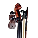 Violino Violino Viola, Violino Viola, Violino Viola, Noce Nera, Supporto Violino con Fiocco, Casa e Studio Montaggio A Parete Violino ...