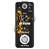 Vivlex Digital Hall Reverb LEF-3800 - Effetti per chitarra stereo, 3 effetti Room Spring Shimmer, mini Stompbox con interruttore a ...
