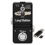Vivlex LN-332AS Looper - Mini Stompbox con effetto loop per chitarra elettrica, tamburo e basso, 10 minuti di effetto loop, ...