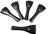 VLIZO 10pcs Ebony Violin tailpieces 4/4 Compatible with 5 Strings Violin,