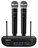 Vonyx WM82 - Sistema Radiomicrofono Digitale UHF, 2 Canali, 2X Microfono a Mano, Fino a 50 m, Valigetta per Il ...
