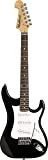 washburn chitarra solid-body elettrico a 6 corde, nero lucido (s1b-a)