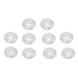 Weikeya Clear Footswitch Toppers, Interessante Trendy 10Pcs Trasparente Aumenta Area Interruttore a Pedale Tappo Chiodo per Pedale Effetto Chitarra