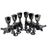 WENKA Smoky Color WJN-04 Electric Guitar Machine Heads Tuners 3R3L Bright Black Tuning Pegs