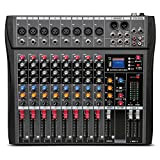 Weymic CK-80 Professional Mixer (8-Channel) for Recording DJ Stage Karaoke Music Application w/USB Drive for Computer Recording Input, /w XLR ...