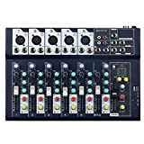 Weymic Professional Mixer | 7-Channel 2-Bus Mixer for Recording DJ Stage Karaoke Music Application