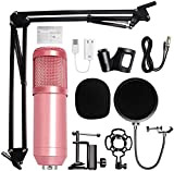 Wireless Microphones Professional bm800 Condenser Microphone Sound Recording bm 800 Microphone KTV Karaoke Microphone Set Mic W/Stand for Computer Microphone ...