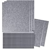 Woiworco 30 Pieces 11.8" x 11.8" x 0.35" Acoustic Panel, Sound Proof Panel for Acoustic Treatment and Wall Decoration, Light ...
