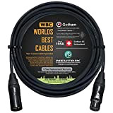 World Best Cables, Gotham GAC-4/1, cavo per microfono Star Quad da 8 metri con connettori Neutrik Gold XLR