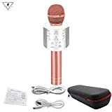 WS-858 microfono bluetooth wireless professionale a condensatore karaoke mic magic sound mikrofon studio di registrazione in studio-rosa