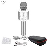 WS-858 microfono bluetooth wireless professionale a condensatore karaoke mic magic sound mikrofon studio di registrazione in studio-argento