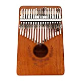 WSZMD Piano 17 Keys, Draagbare Vinger Piano Thumb Piano Hoge Kwaliteit Mahonie Muziekinstrumenten Met Leren Boek Tune Hamer Vuoto Principiante ...