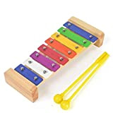 Wyzkyz Xilofono in legno per bambini, set di strumenti musicali con leggio in legno, set di strumenti musicali per bambini, ...