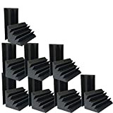 Xin&LG - Confezione da 16 bass trap, in schiuma, per insonorizzazione, 11,7 x 11,7 x 23,9 cm, colore: nero