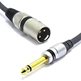 XLR Maschio a Jack 6.3mm Mono Cavo per Microfono 1.5m VITALCO Jack 6.3 TS Audio a 3 Pin Connettore Adattatore