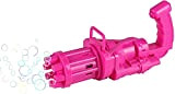 XMING (Blue & Pink 2in1 Bubble Machine Gatling Bolla Pistola Bubble Bubble Fan for Bambini Bubble Blower Toys Toys Giochi ...