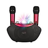 XZJJZ Microfono wireless Bluetooth Speaker Outdoor Family Stereo Mic con LED Flash NEON Light Playing Music Family KTV (Color : ...
