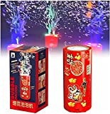 Yaepoip Portable Firework Bubble Machine, Happy New Year Fireworks Bubble Machine, Outdoor Party Atmosphere Maker with Realistic Sound (20 Hole)