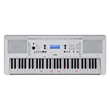 Yamaha Digital Keyboard EZ-300 - Tastiera Digitale Portatile per l'Apprendimento, con 61 Tasti Dinamici Luminosi, Connessione USB-to-host, Bianco