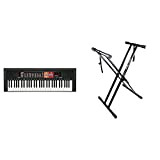 Yamaha Digital Keyboard Psr-F51 – Tastiera Digitale Ideale Per Principianti – Design Compatto Portatile & Rockjam Xfinity Doublebraced Pre Assemblato ...