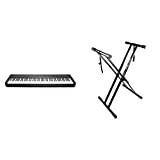 YAMAHA Digital Piano P-45B Pianoforte Digitale Dal Suono Acustico Autentico, Design Compatto & Rockjam Xfinity Doublebraced Pre Assemblato Basamento Della ...