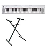 Yamaha NP-32 - Set per pianoforte digitale, con supporto a X, 76 tasti, colore: Bianco