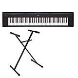 Yamaha - Set pianoforte digitale NP-32 con supporto a X, 76 tasti, colore: nero