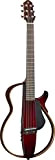 Yamaha SLG200S CRB Steel String Silent Guitar with Hard Gig Bag, Crimson Red Burst