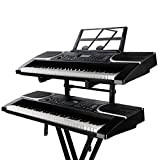Yelei Supporto per tastiera Piano rimovibile – Supporto universale a 2 livelli per pianoforte elettronico con altezza regolabile, accessorio portatile ...