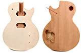 Yinfente chitarra elettrica corpo ricambio Unfinished set in un unico pezzo di legno di acero chitarra corpo in mogano