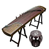 YOMAKAVI Golden Nanmu Zither, Performance Collection 10 Grade Test Ebony Zither Code, with Stand, Piano Bag