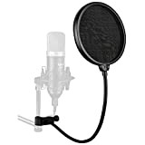 YOUSHARES - Filtro anti-pop da 15,2 cm per microfono, scudo antivento per microfono, per registrazione, canto e trasmissioni a casa ...