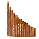 Ysoom Flauto di Pan 15 Tubi G Chiave di bambù Flauto di Pan Strumento Musicale per Principianti e Bambini, Strumento ...