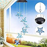 Yuehuamech Solar Wind Chime Light Waterproof Outdoor Color Changing Sun/Star LED Vento Chime Appeso Luci Appeso Vento Chimi Solar Mobile ...