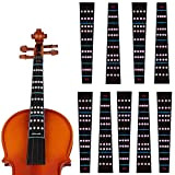 Yuemuop 10 Pezzi Adesivo Posizione Violino, 4/4 Violino Per Principianti Adesivo, Adesivo per Dito Violino Colorato per Principianti Accessori per ...