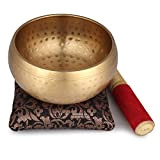 Zap Impex Bellissima nuova campana tibetana in ottone martellato a mano Ciotola tibetana per meditazione yoga
