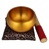 Zap Impex Tibetan Golden Plain Ciotola da canto per meditazione e yoga, 4 pollici