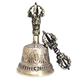 Zhihui Campana tibetana buddista per meditazione, oggetti fatti a mano, campanella Dorje Vajra, campanella per meditazione, campana rituale, oggetti fatti ...