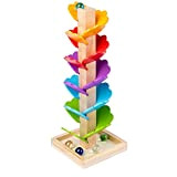 ZHONgRT Rainbow Music Swing Kit, Leaf Tower Rolling Ball Game Legno Albero di musica squisito gioco di cervello per bambini ...