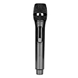 Zunate Microfono Wireless, Microfono Palmare Wireless Doppio UHF con Ricevitore, Microfono Dinamico Cordless con Schermo a LED per Canto Karaoke, ...