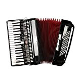 ZXNQ Fisarmoniche a Piano Professionale, Fisarmonica a 37 Tasti 96 Bassi, con Tracolla Regolabile e gig Bag,Nero
