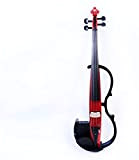 ZYF Violini Violino Violino Electronic Violin Electro-Acoustic S Performance Classico Violino Rosso per Principianti (Colore: Rosso) (Color : Red)